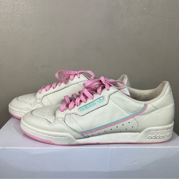 Adidas Continental 80 Off White Pink Sneakers - Picture 2 of 7